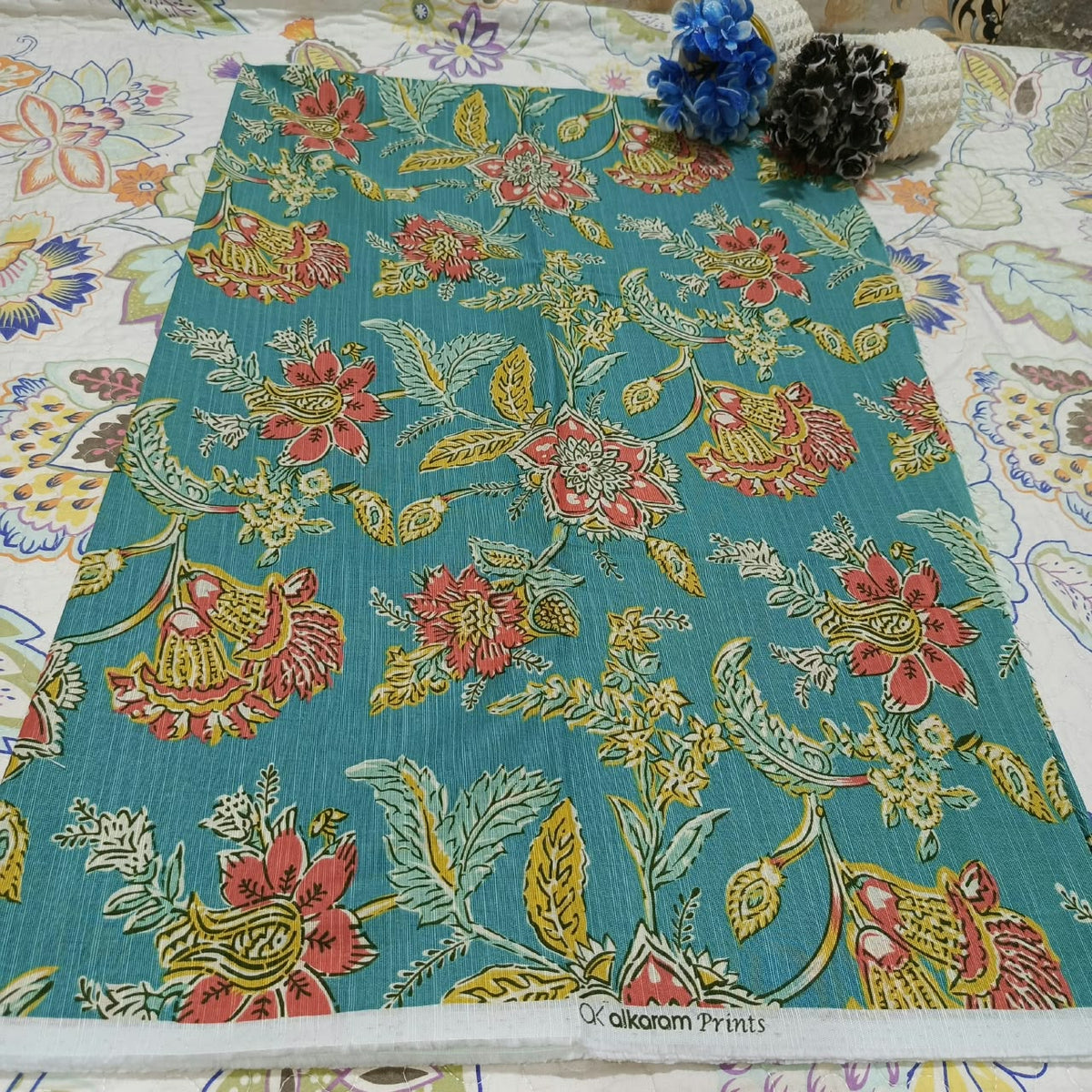 Alkaram Original Silver Khadar Printed Shirt