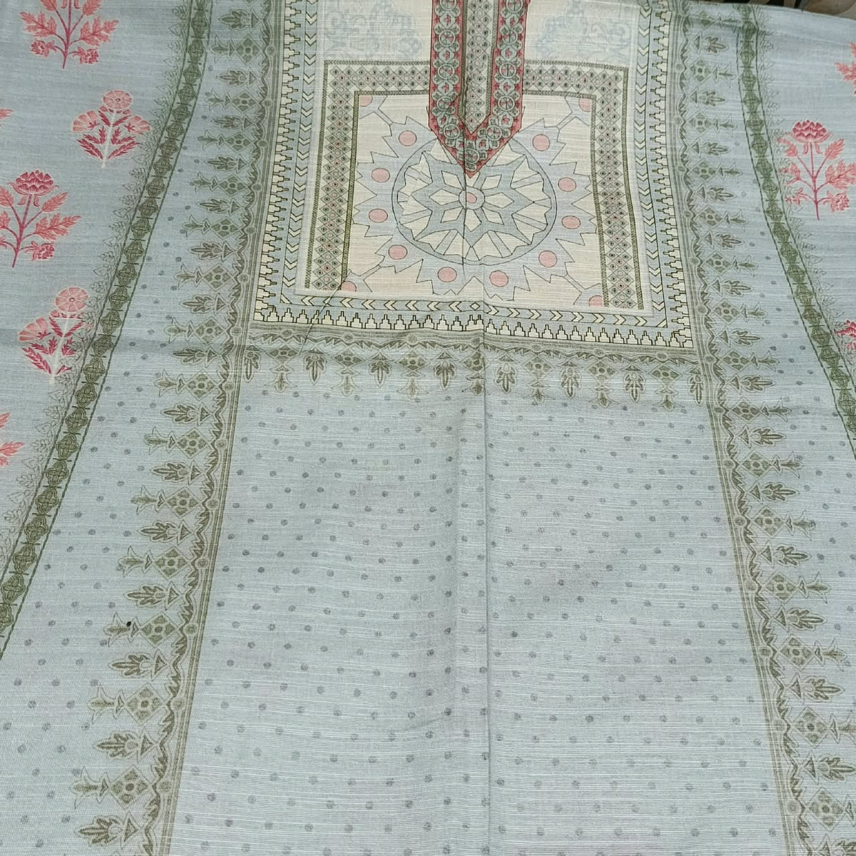 Alkaram Premium Silver Khadar 3-Piece Unstitched Suit