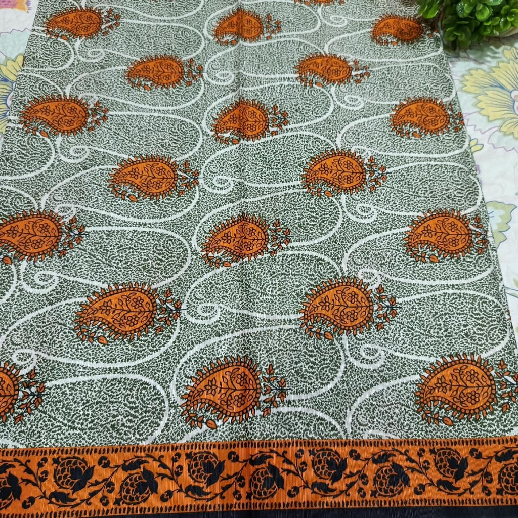 Alkaram Silver Khadar 1PC printed shirt - print detail