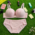 Polka Dot Push-Up Bra Set