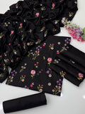 Breeze Multi Embroidered Dhanak 3 Piece Unstitched Suit with Embroidered Shawl