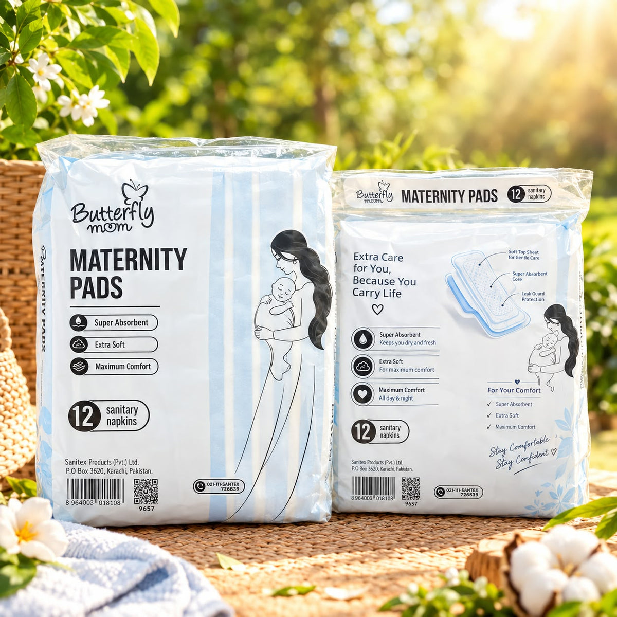 Butterfly Mom's Maternity Pads XXL – Super Absorbent Cotton Pads