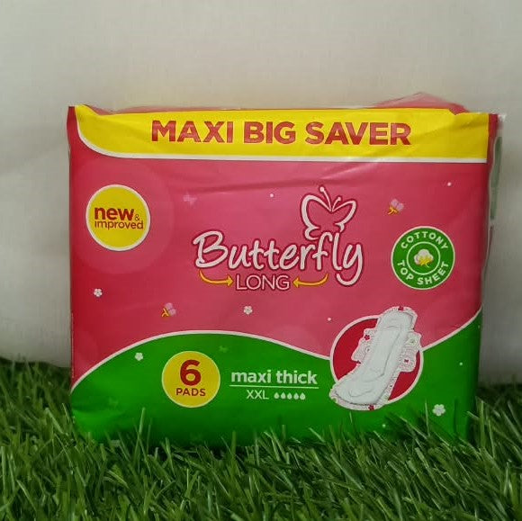 Butterfly Long Maxi Thick XXL Sanitary Pads – 6 Pads