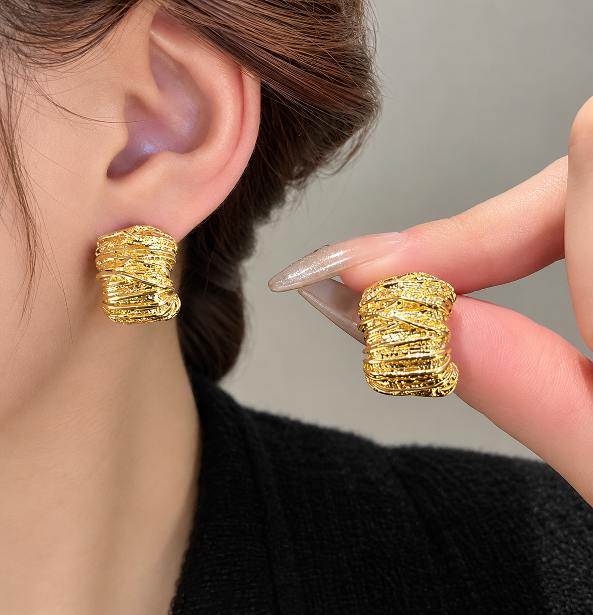 C-Shaped Tops Earrings