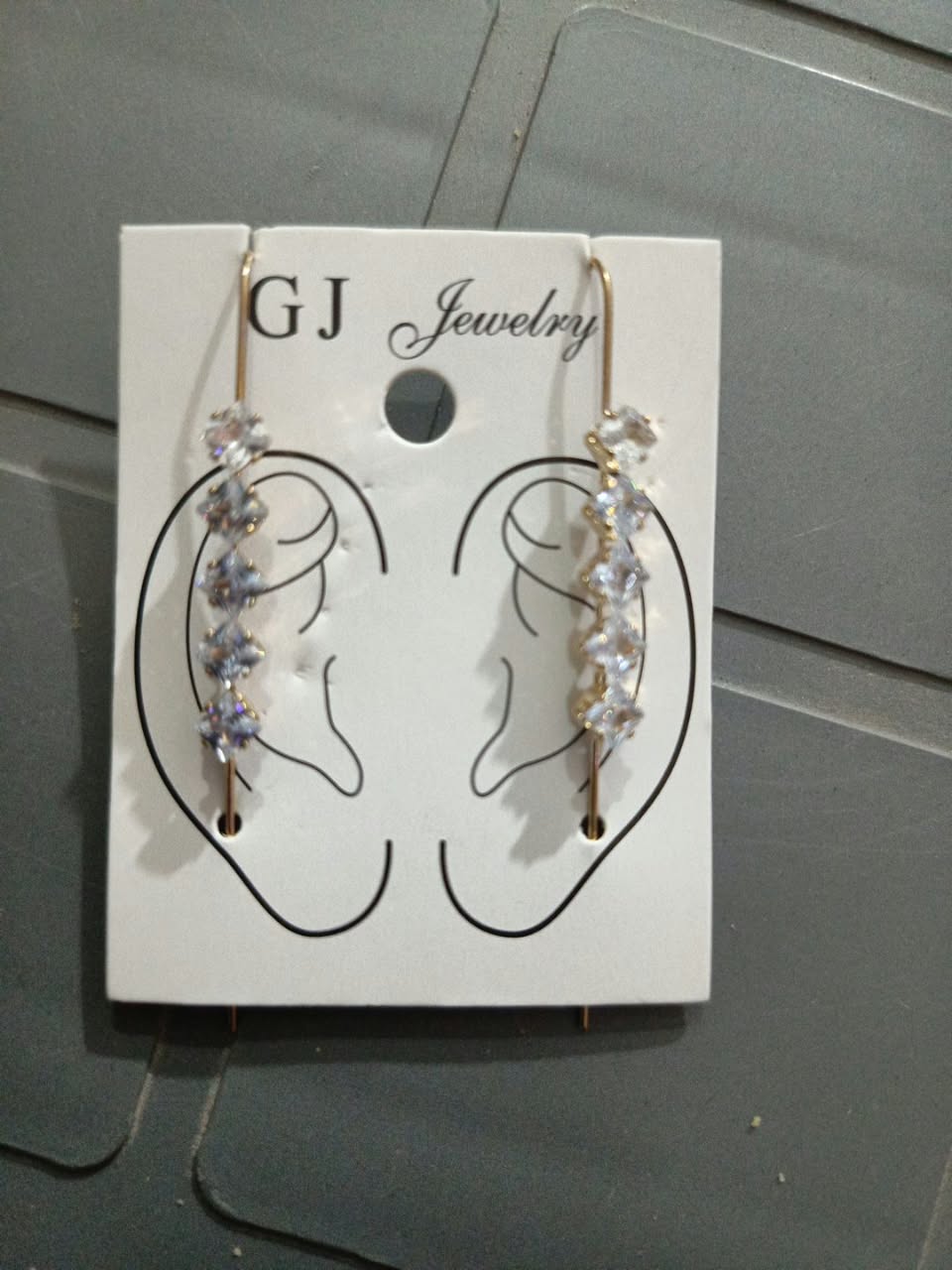 Gold-Tone Crystal Ear Cuff Earrings
