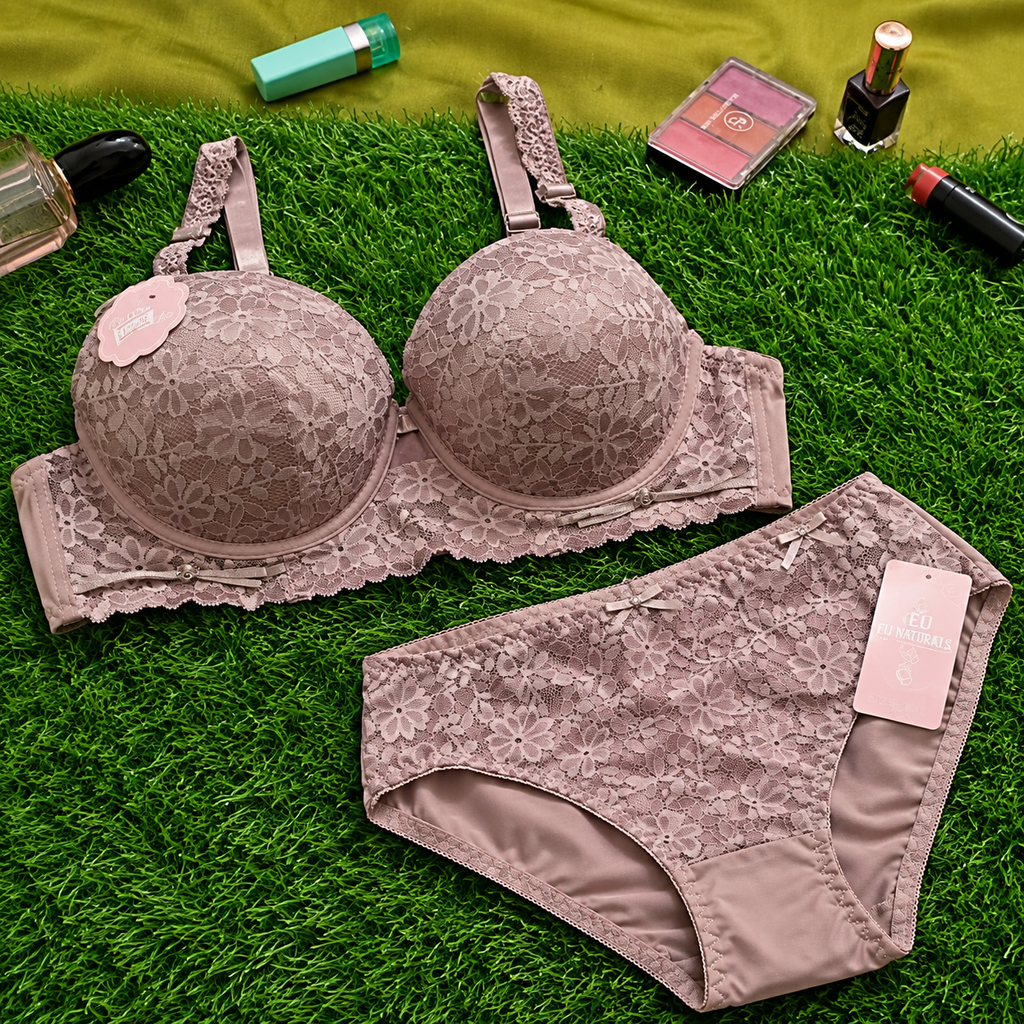 Double Padded Push Up Bra Set - Bra Size 36 - Cup Size B