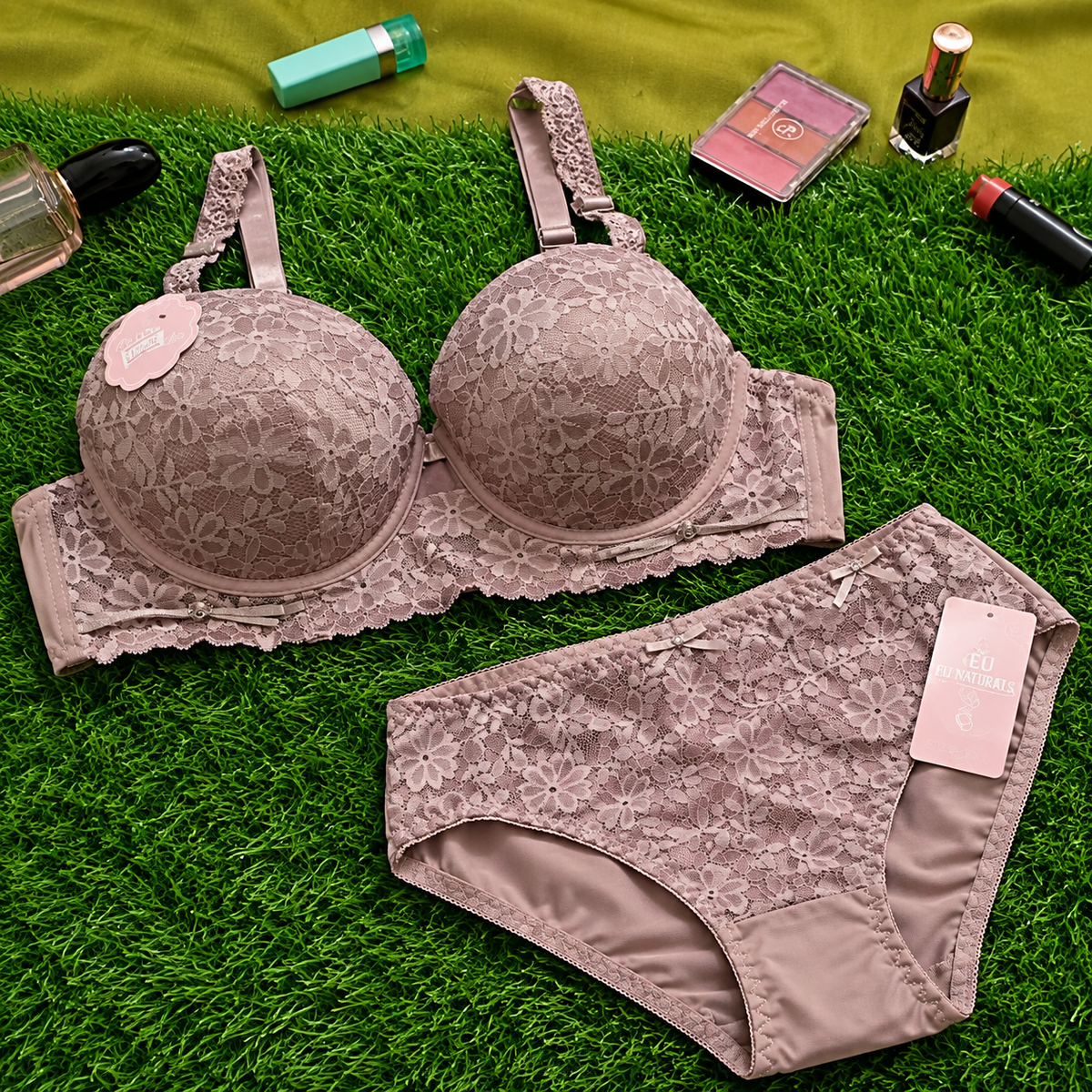 Double Padded Push Up Bra Set - Bra Size 36 - Cup Size B