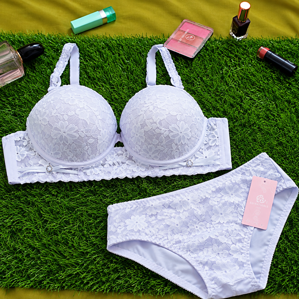 Double Padded Push Up Bra Set - Bra Size 36 - Cup Size B