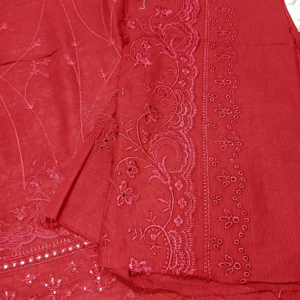 Motifs Premium Khaddar 4 PC Embroidered Unstitched Suit