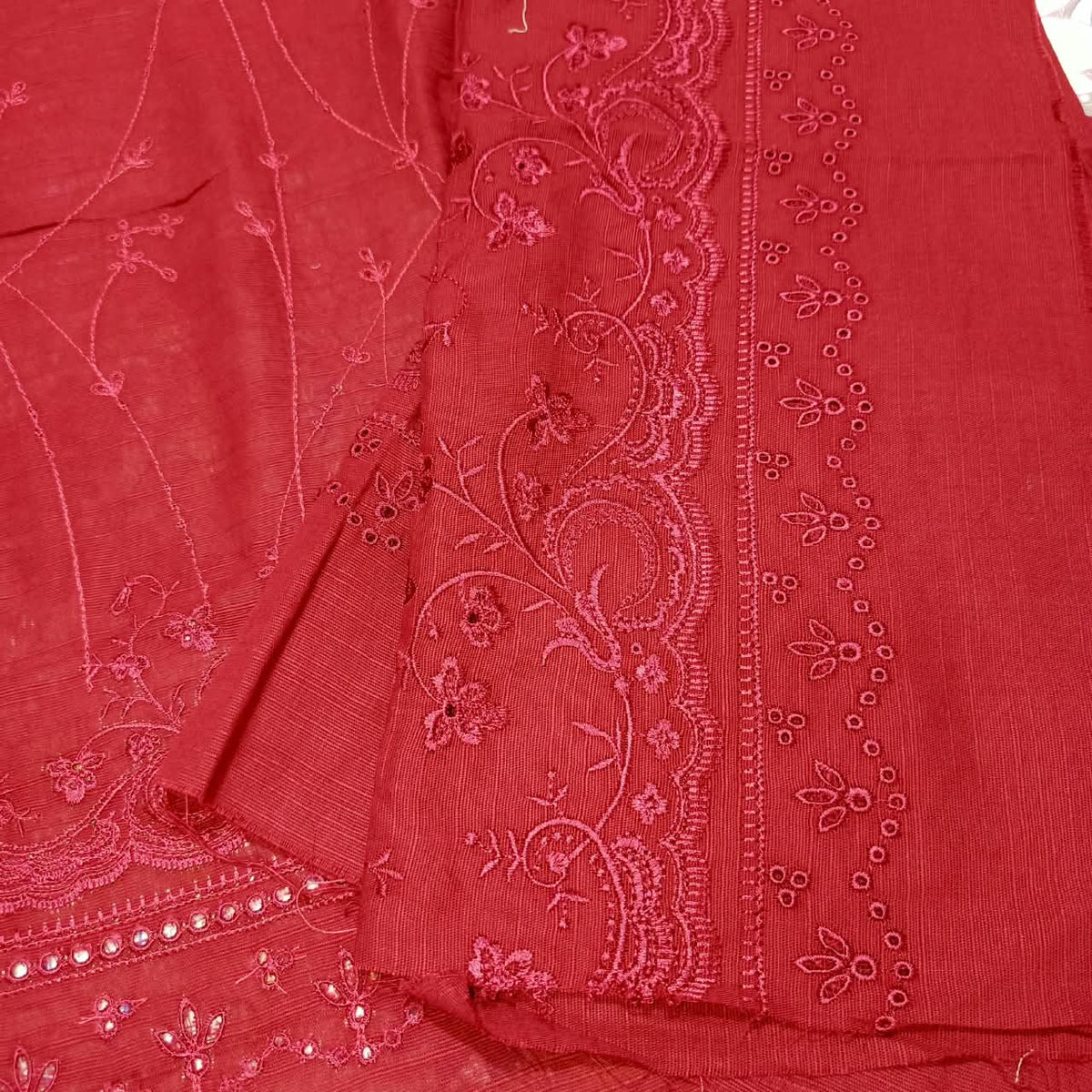 Motifs Premium Khaddar 4 PC Embroidered Unstitched Suit