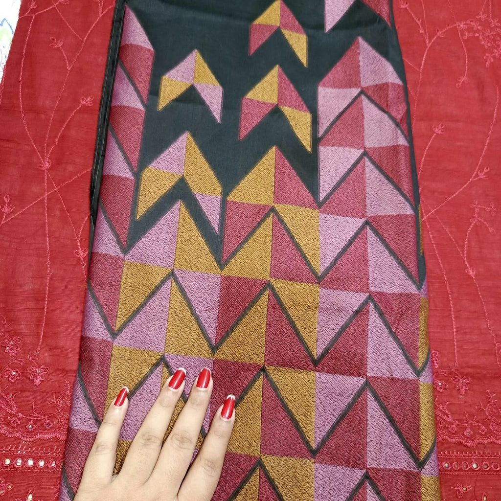 Motifs Premium Khaddar 4 PC Embroidered Unstitched Suit
