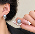 Pearl Round Tops Earrings – Elegant Pearl Stud Earrings Pair