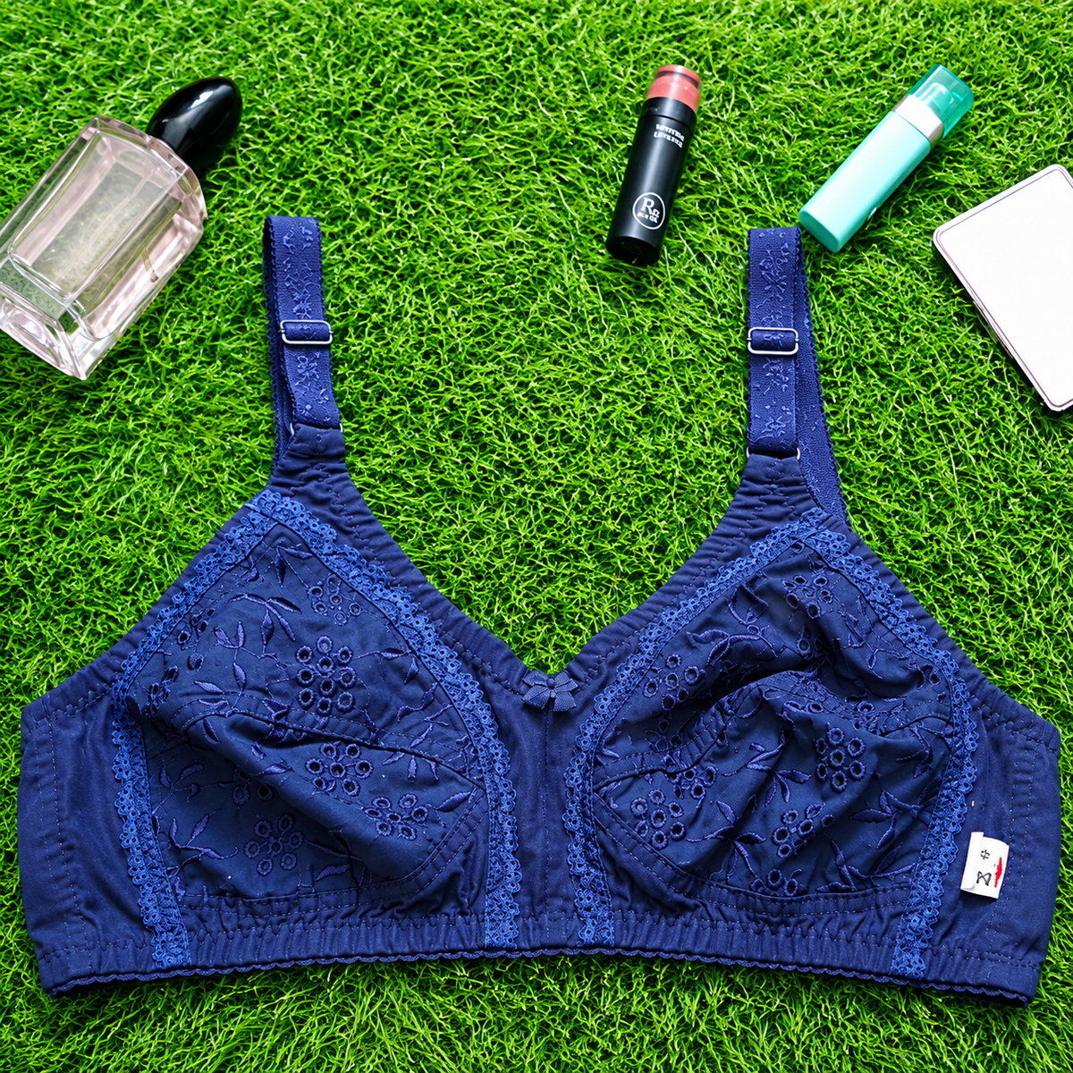 Pure Cotton Chikankari Bra– Comfortable & Breathable