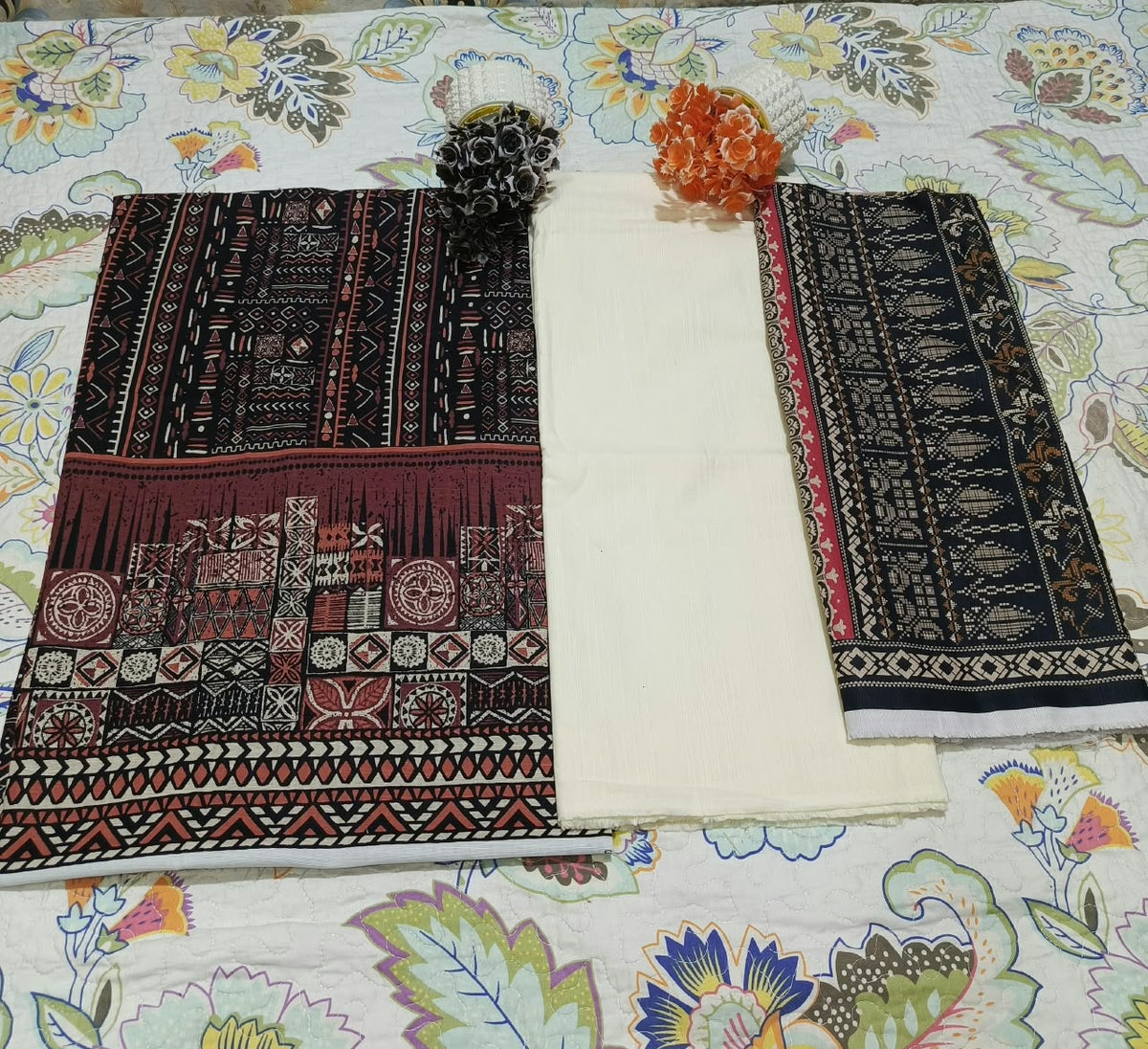 Sahar Premium Khaddar 3 PC Printed Unstitched Suit