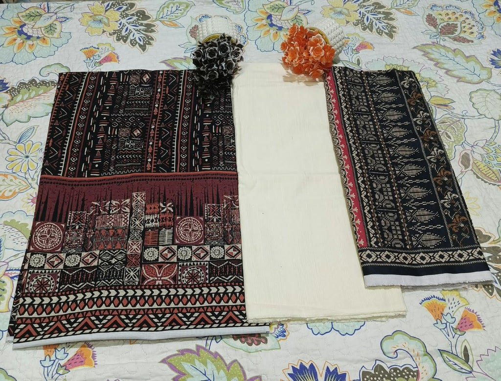 Sahar Premium Khaddar 3 PC Printed Unstitched Suit