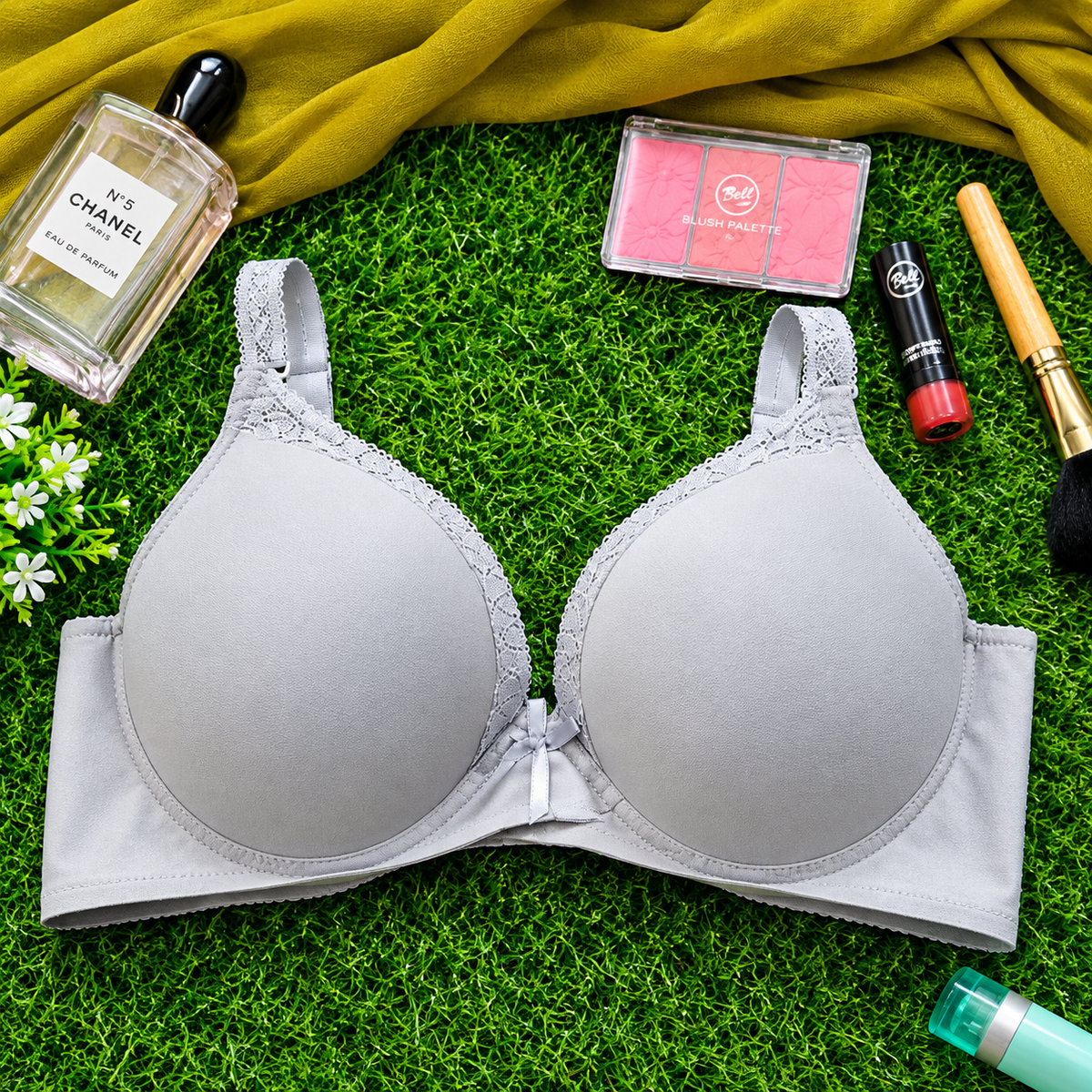 Seamless Bold Lifting Push-Up Light Padded Bra – Grey | Cup D