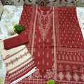 Bin Yousaf Majestic Premium Leather Linen Printed 3 Piece Unstitched Suit