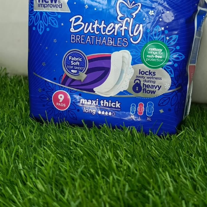 Butterfly Breathables Maxi Thick Long sanitary pads 9 pads