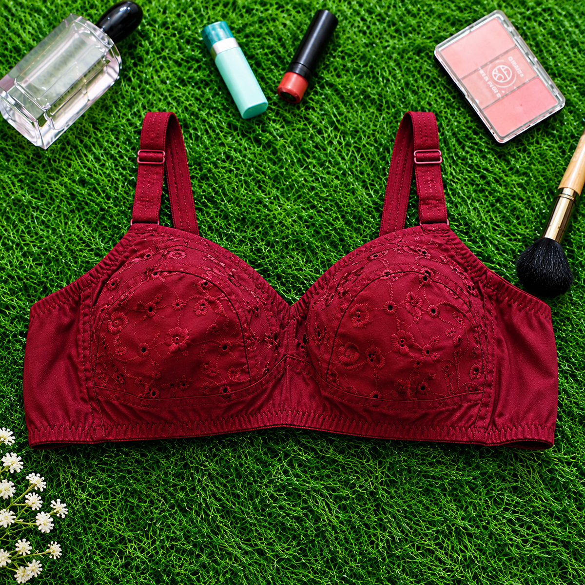 Comfy Cotton Dorean Chikankari Bra