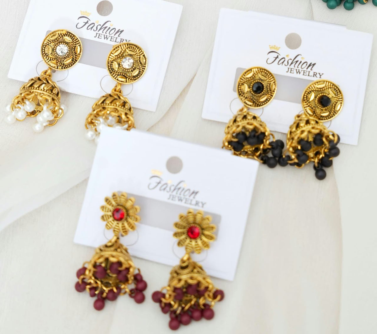 1 Karat Small Jhumki Earrings
