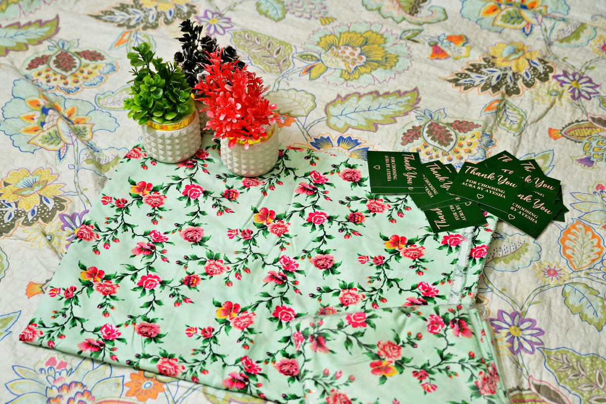 Classic Print Binsaeed Pure cotton 2pc unstitched