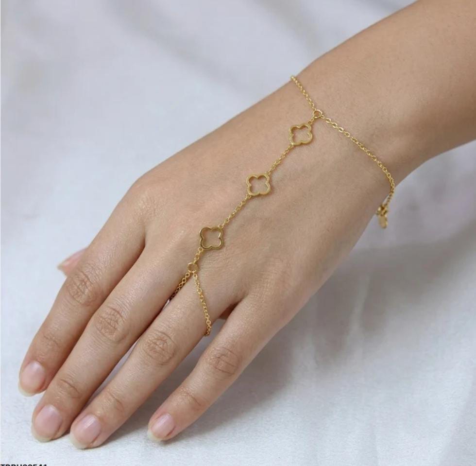 Golden Ring Bracelet for Women