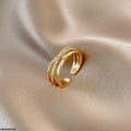 Gold Plated Cross Shaped Ring