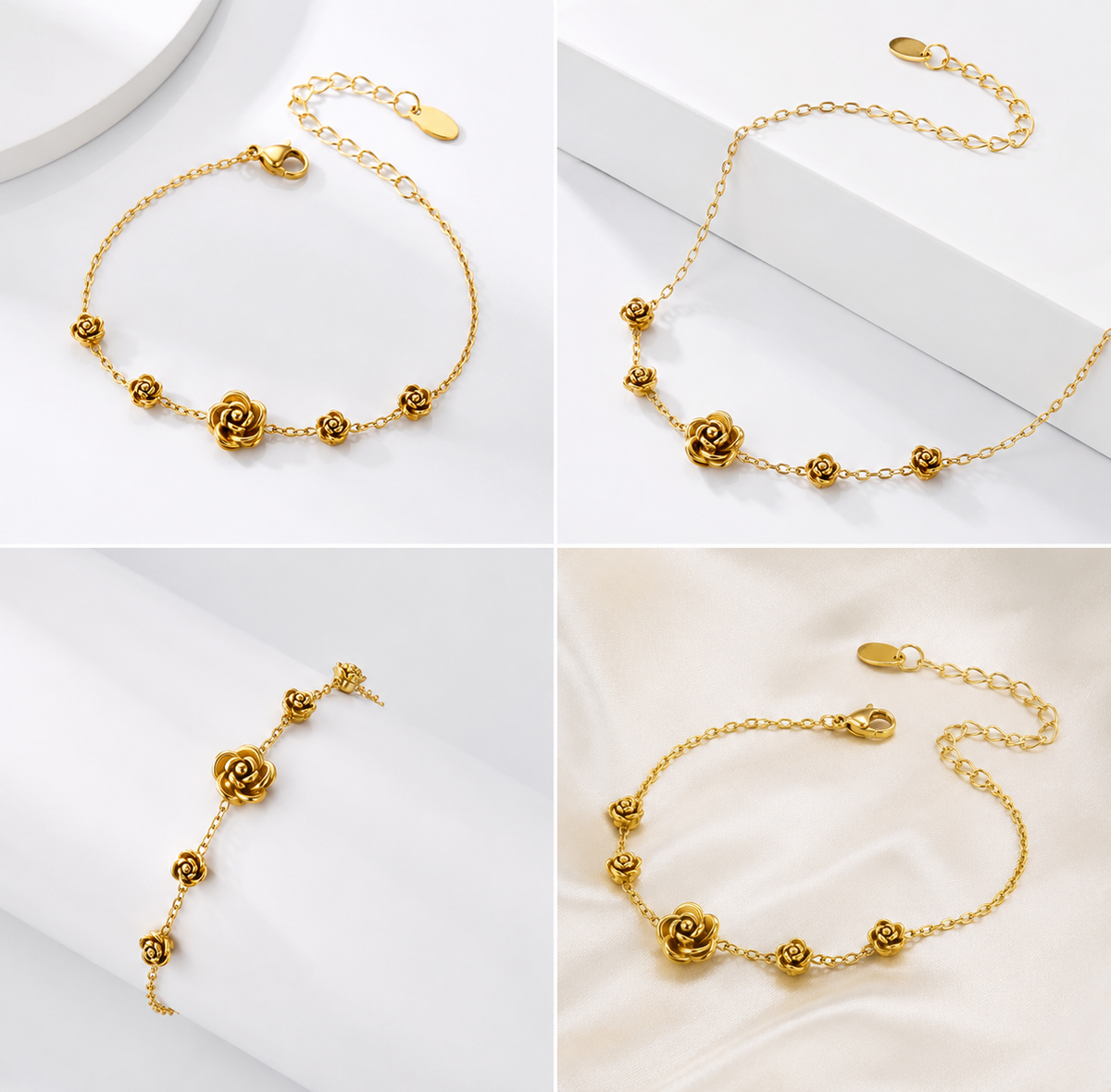 Stainless Steel Flower Bracelet