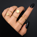 Stainless Steel Midi Ring Set 6-Pieces