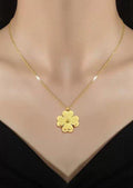 Premium Stainless Steel Flower Pendant Necklace for Women