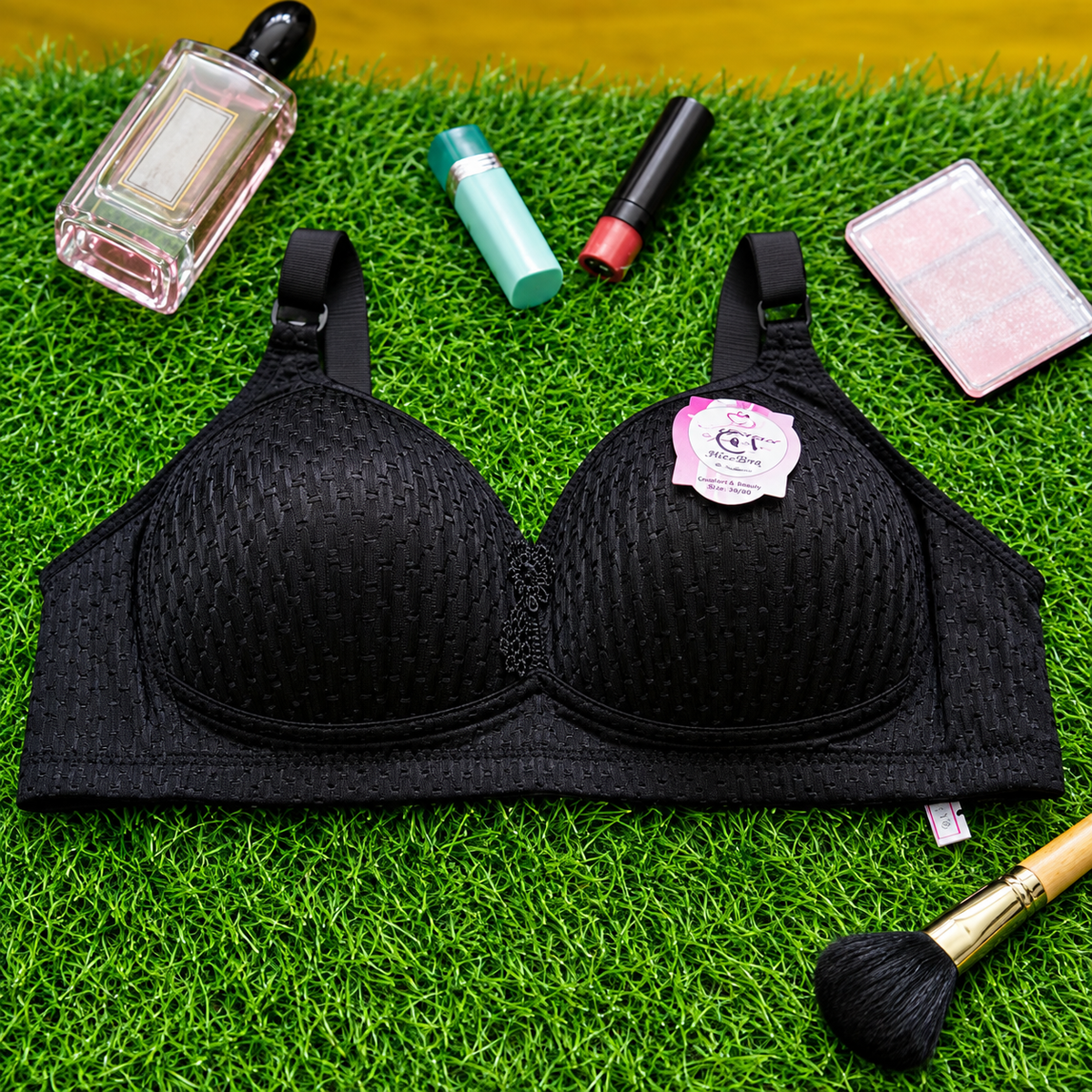 Stretchable Khadi Net Comfy Soft Push-Up Bra