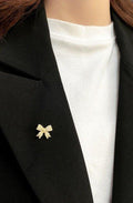 Gold Plated Bow Broach